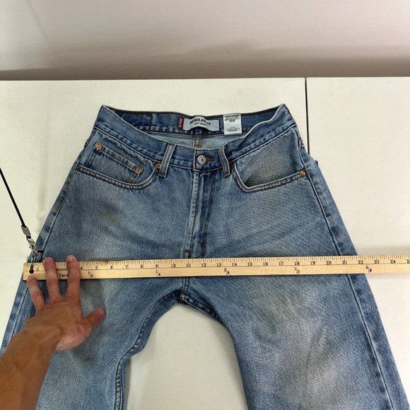 Vtg Y2K Levis 505 Classic Straight Fit Jeans Blue 31x28.5 Denim Stonewashed Mens - Picture 14 of 16